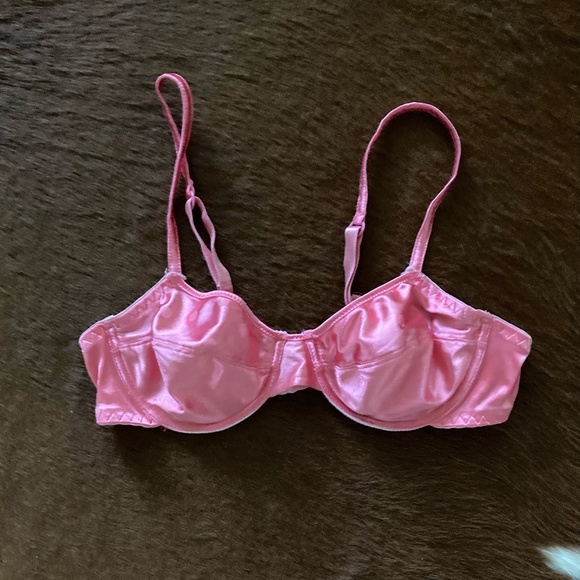 90s Pink Stain Polka Dot Bra - Picture 1 of 4